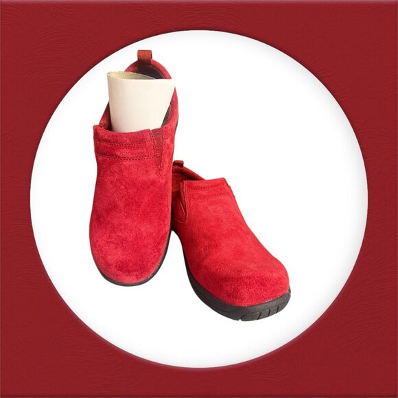 Vintage-Inspired Route 66 Red Suede Slip-On Shoes Retro Comfort Casuals sz 8 - Picture 2 of 9